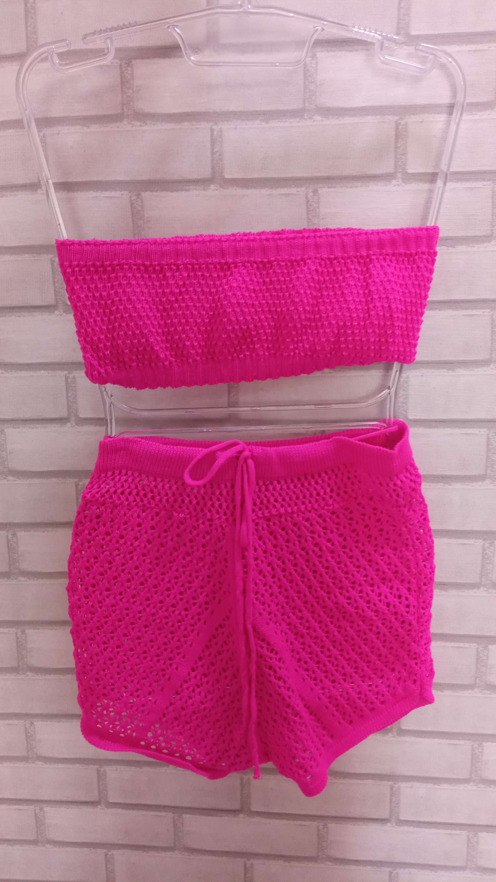 Conjunto Cropped e Short Trico