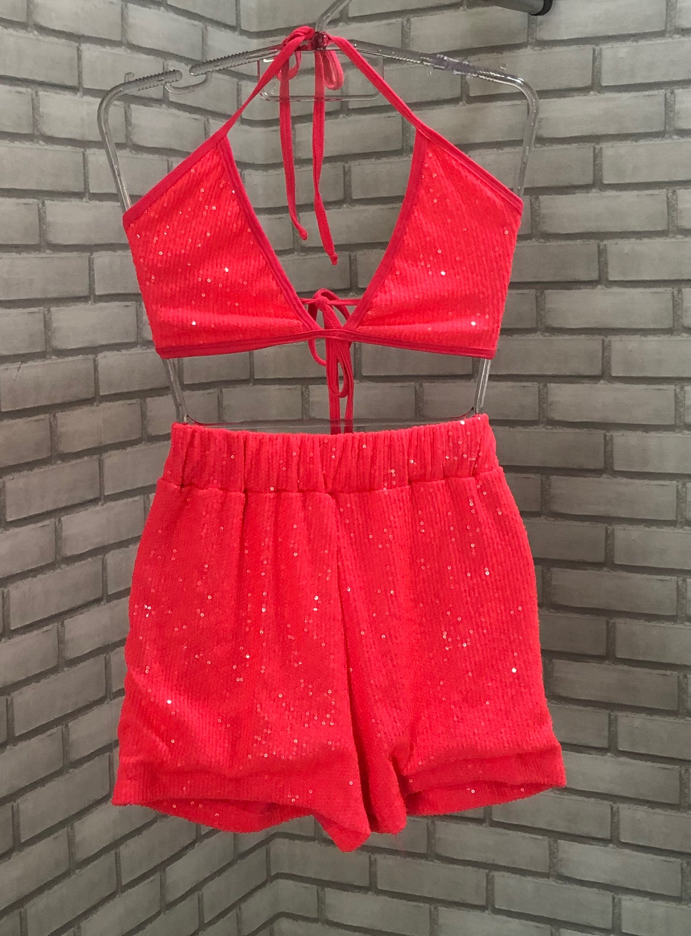 Conjunto Paetê Short+Top*