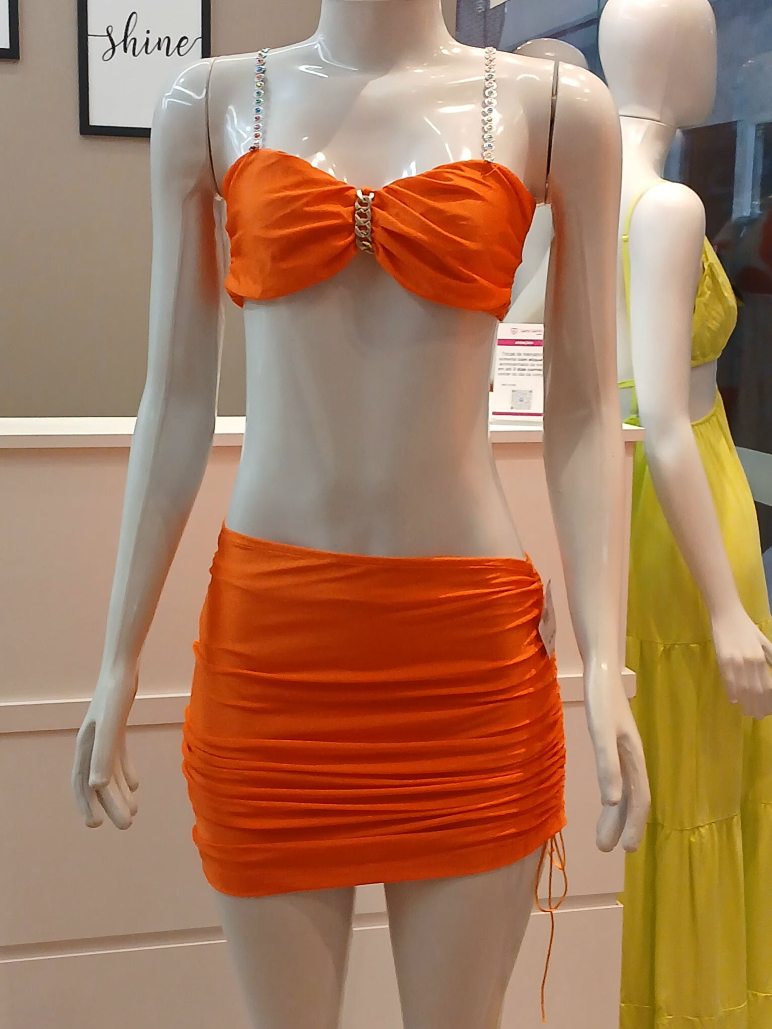 Conjunto Biquini 3 pçs Alça prata*