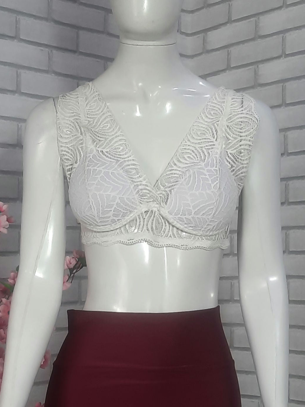 Cropped em renda Natalia*