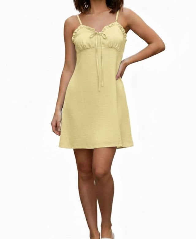 Vestido Curto Duna Alcinha Frufru