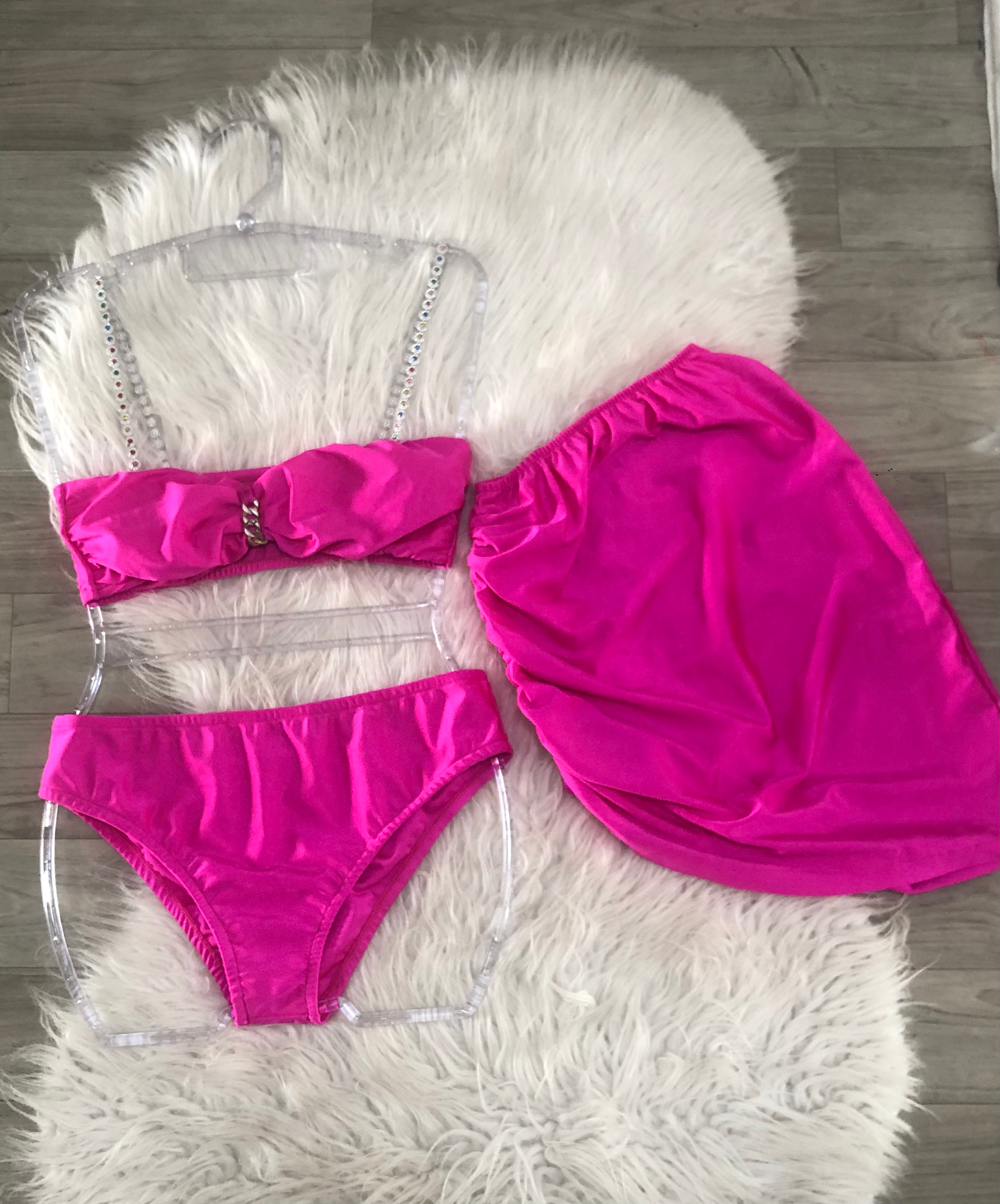 Conjunto Biquini 3 pçs Alça prata*